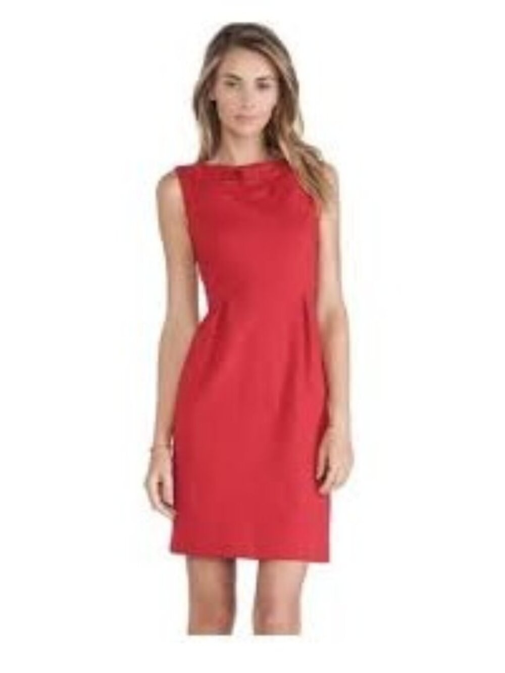 Kate Spade New York Sleeveless Coral Sheath Dress Size 4 Polyester Blend Knee-Le